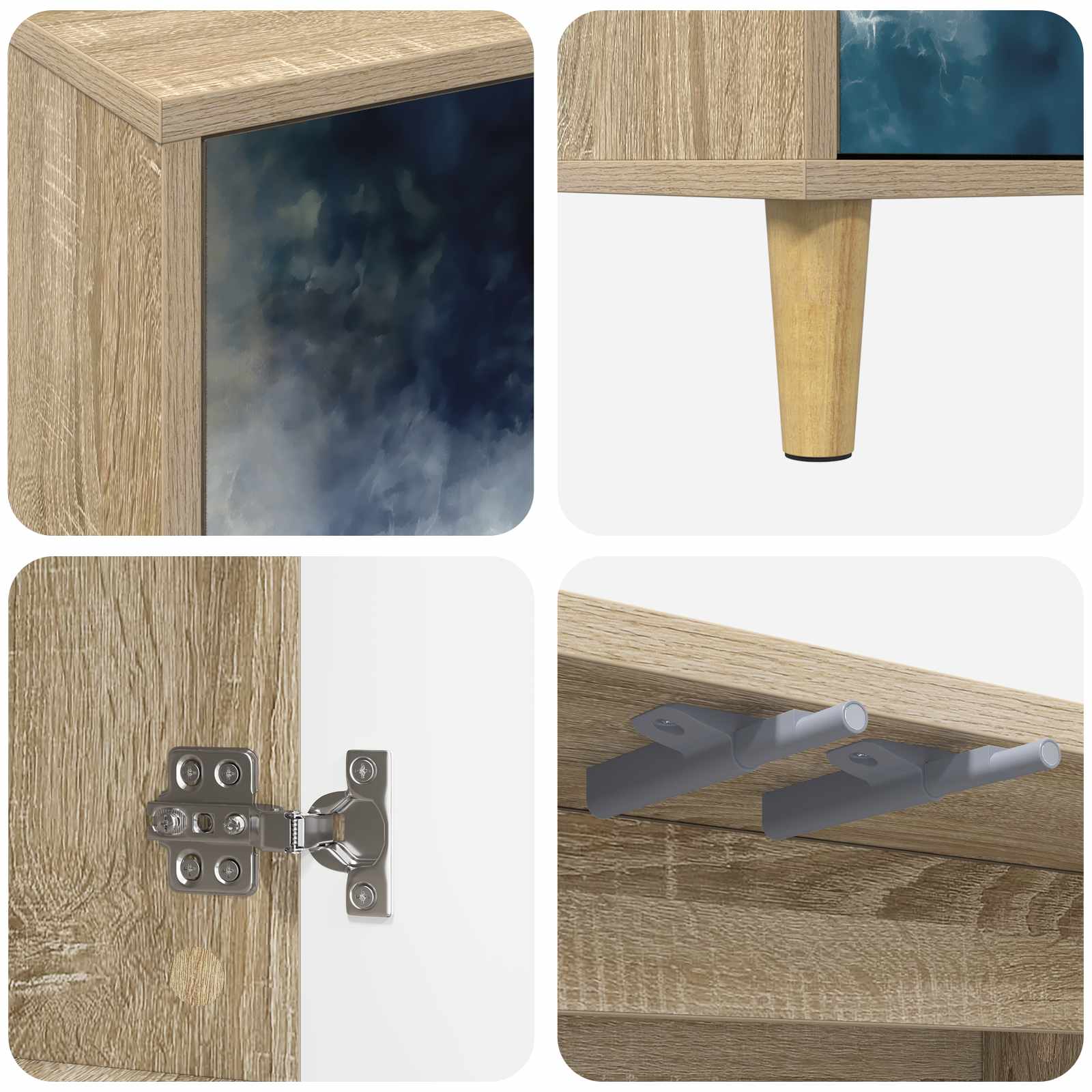 Kreveta RAALTE Sonoma 102 x 33 x 75 cm Konstruirano drvo