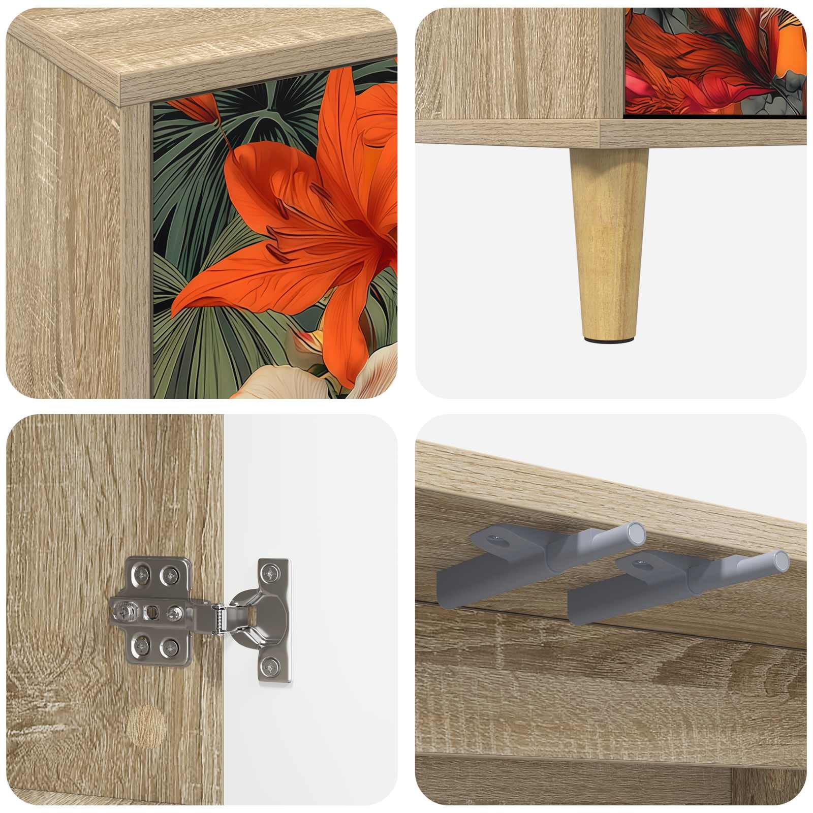 Kreveta GENNEP Sonoma 102 x 33 x 75 cm Konstruirano drvo