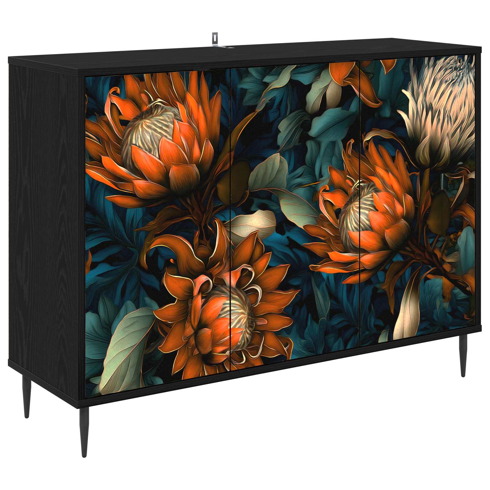 Kreveta LOCHEM Crni hrast 102 x 33 x 76 cm Konstruirano drvo