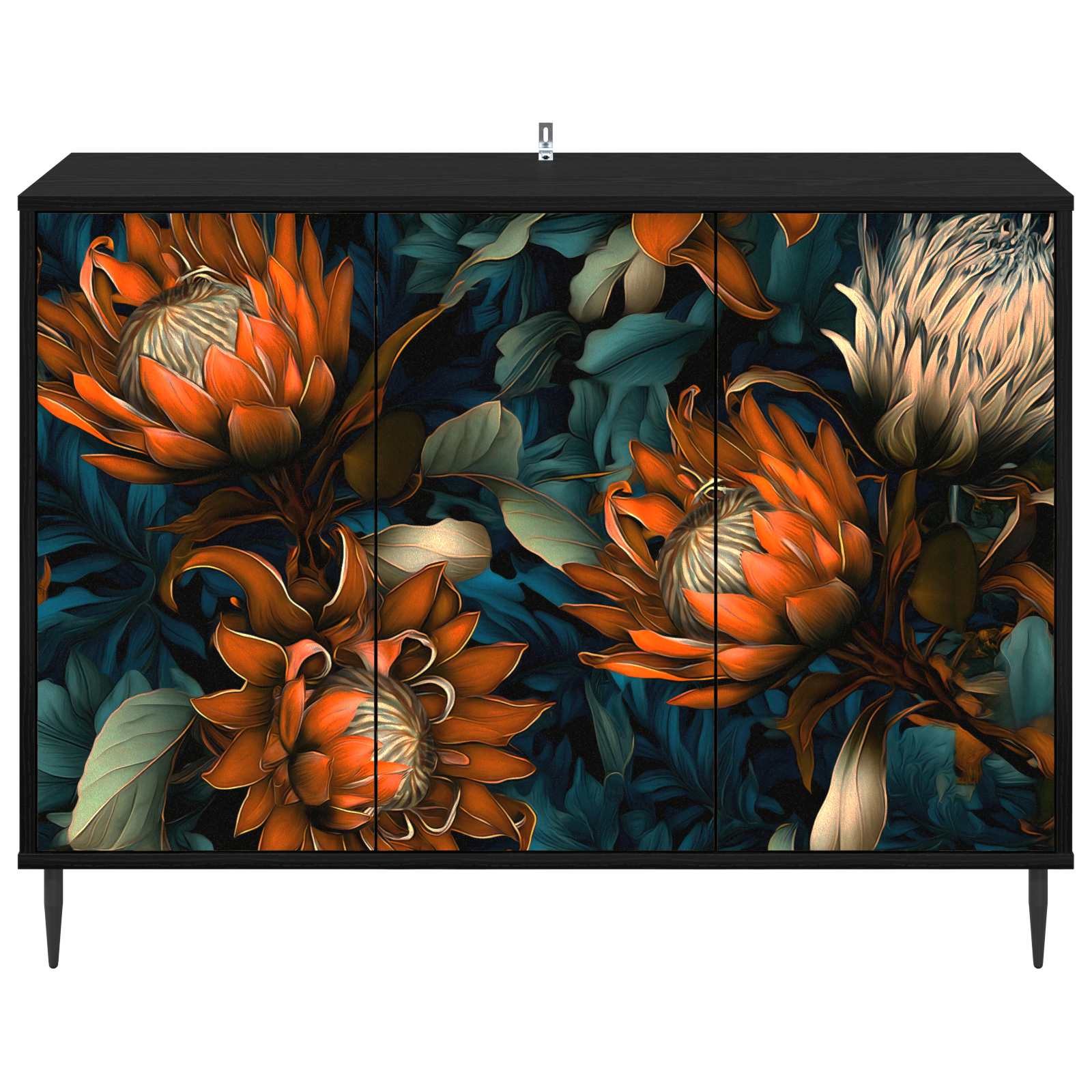 Kreveta LOCHEM Crni hrast 102 x 33 x 76 cm Konstruirano drvo