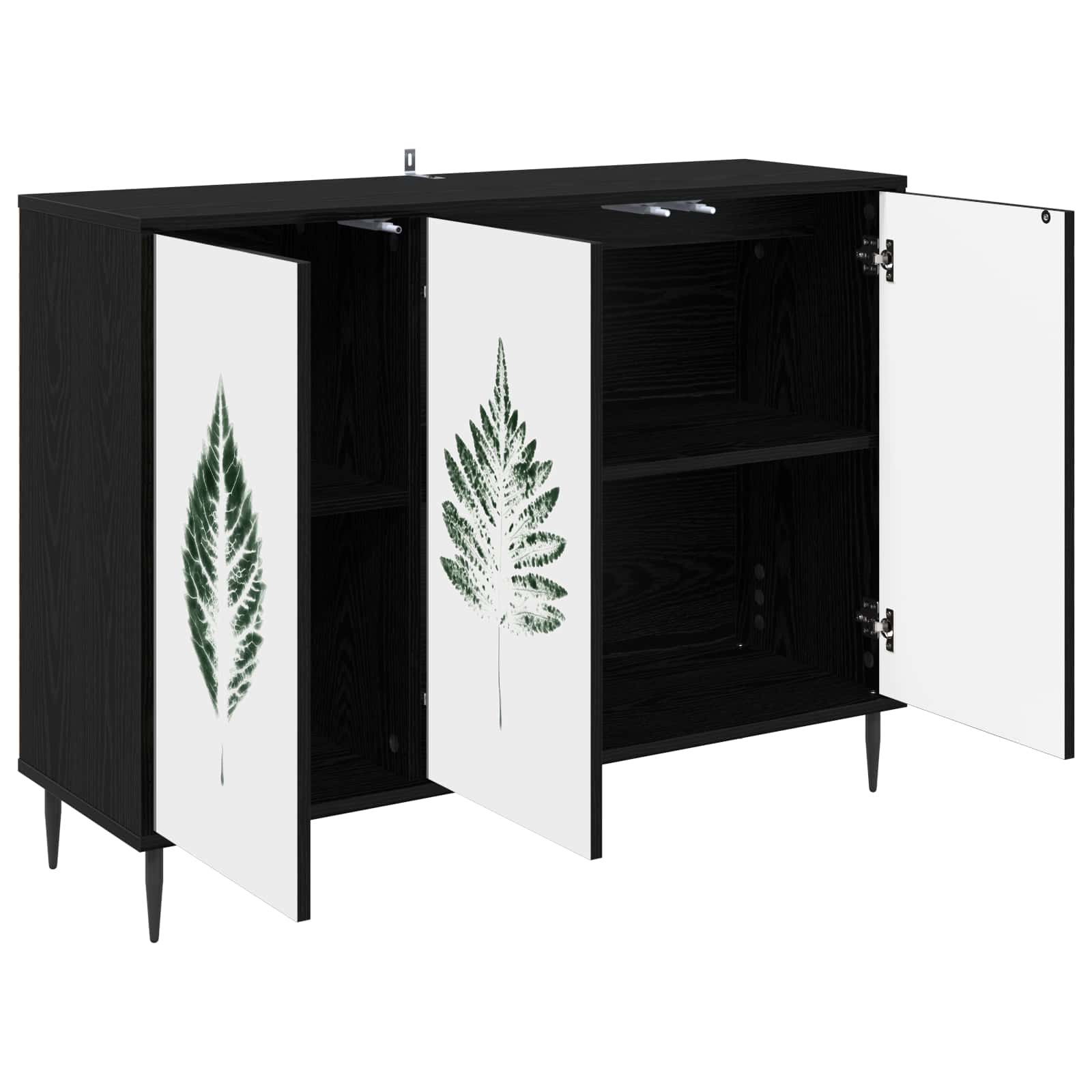 Kreveta HANAU Crni hrast 102 x 33 x 76 cm Konstruirano drvo