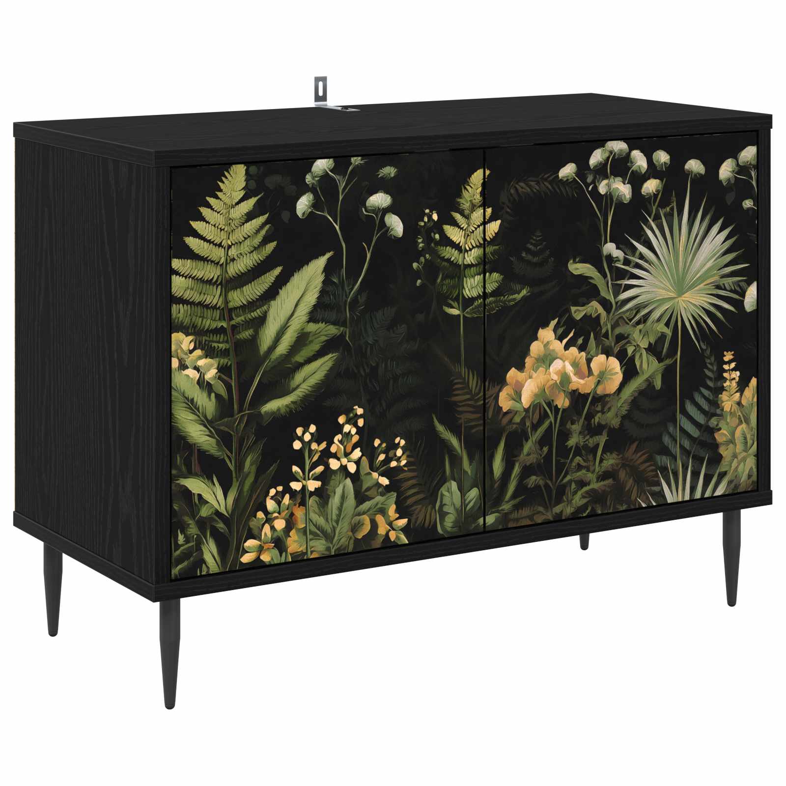 TV ormar RHENEN 69 x 33 x 50,5 cm Crni hrast Konstruirano drvo