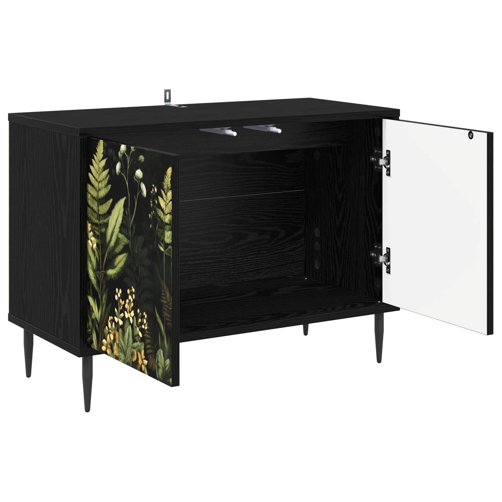 TV ormar RHENEN 69 x 33 x 50,5 cm Crni hrast Konstruirano drvo