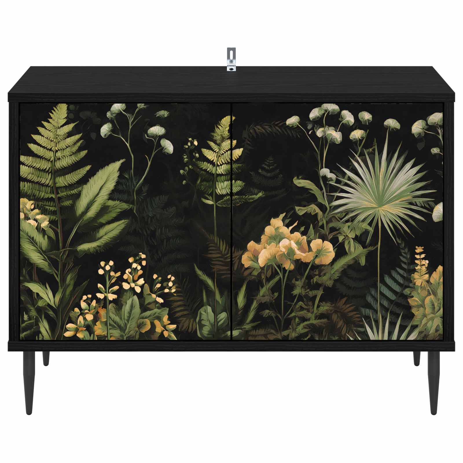 TV ormar RHENEN 69 x 33 x 50,5 cm Crni hrast Konstruirano drvo