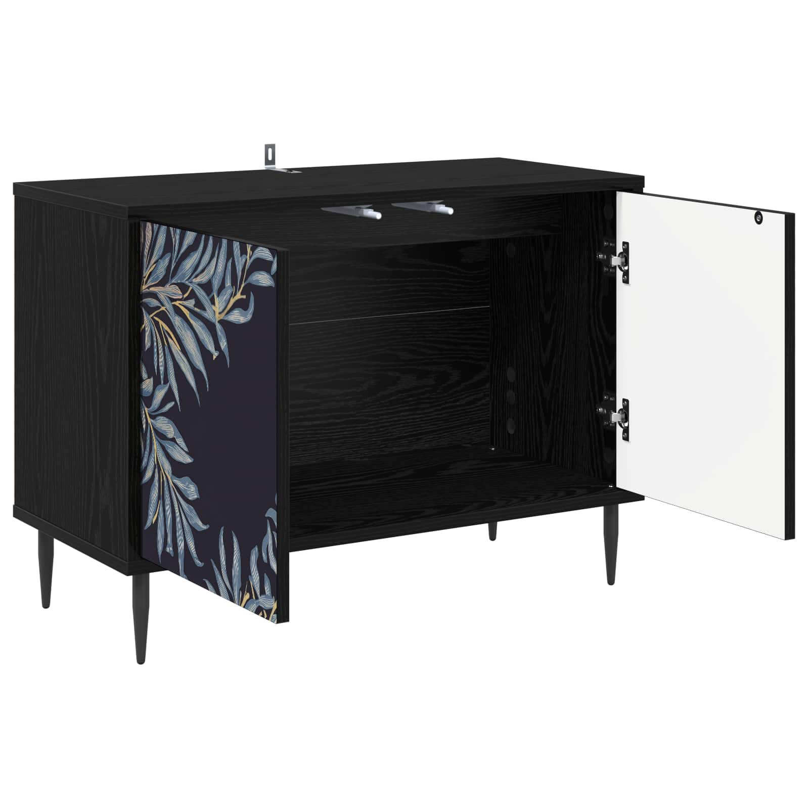 TV ormar DOKKUM 69 x 33 x 50,5 cm Crni hrast Konstruirano drvo