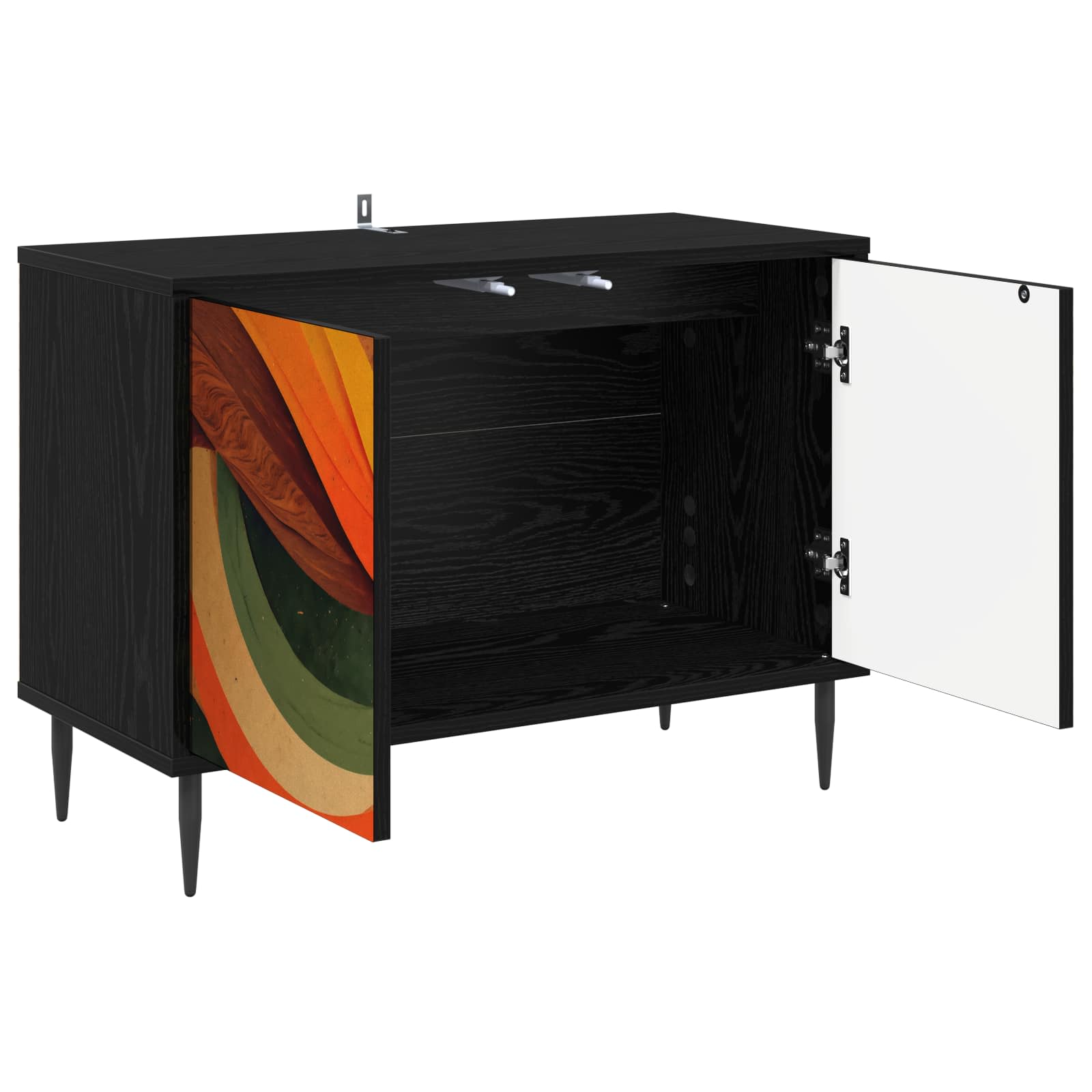 TV ormar BONN 69 x 33 x 50,5 cm Crni hrast Konstruirano drvo