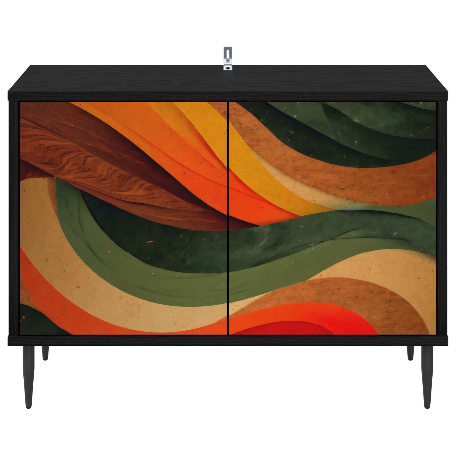 TV ormar BONN 69 x 33 x 50,5 cm Crni hrast Konstruirano drvo