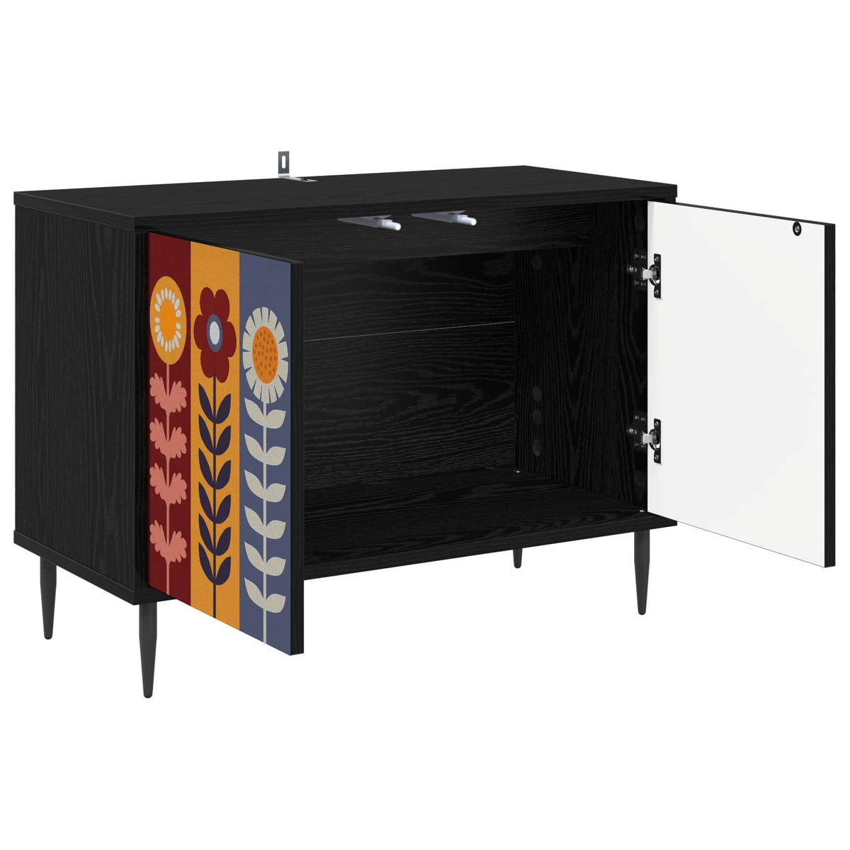 TV ormar ESSEN 69 x 33 x 50,5 cm Crni hrast Konstruirano drvo