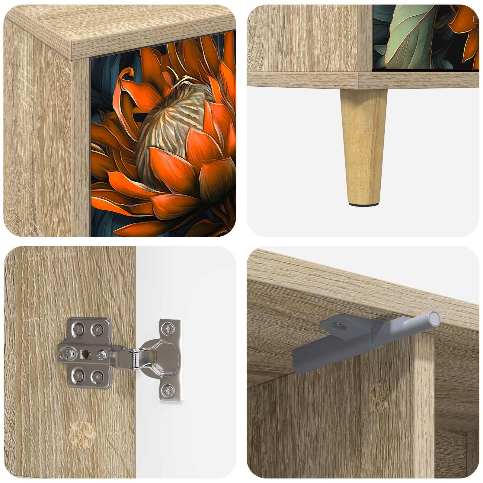 TV ormar LOCHEM 102 x 33 x 50 cm Sonoma Konstruirano drvo