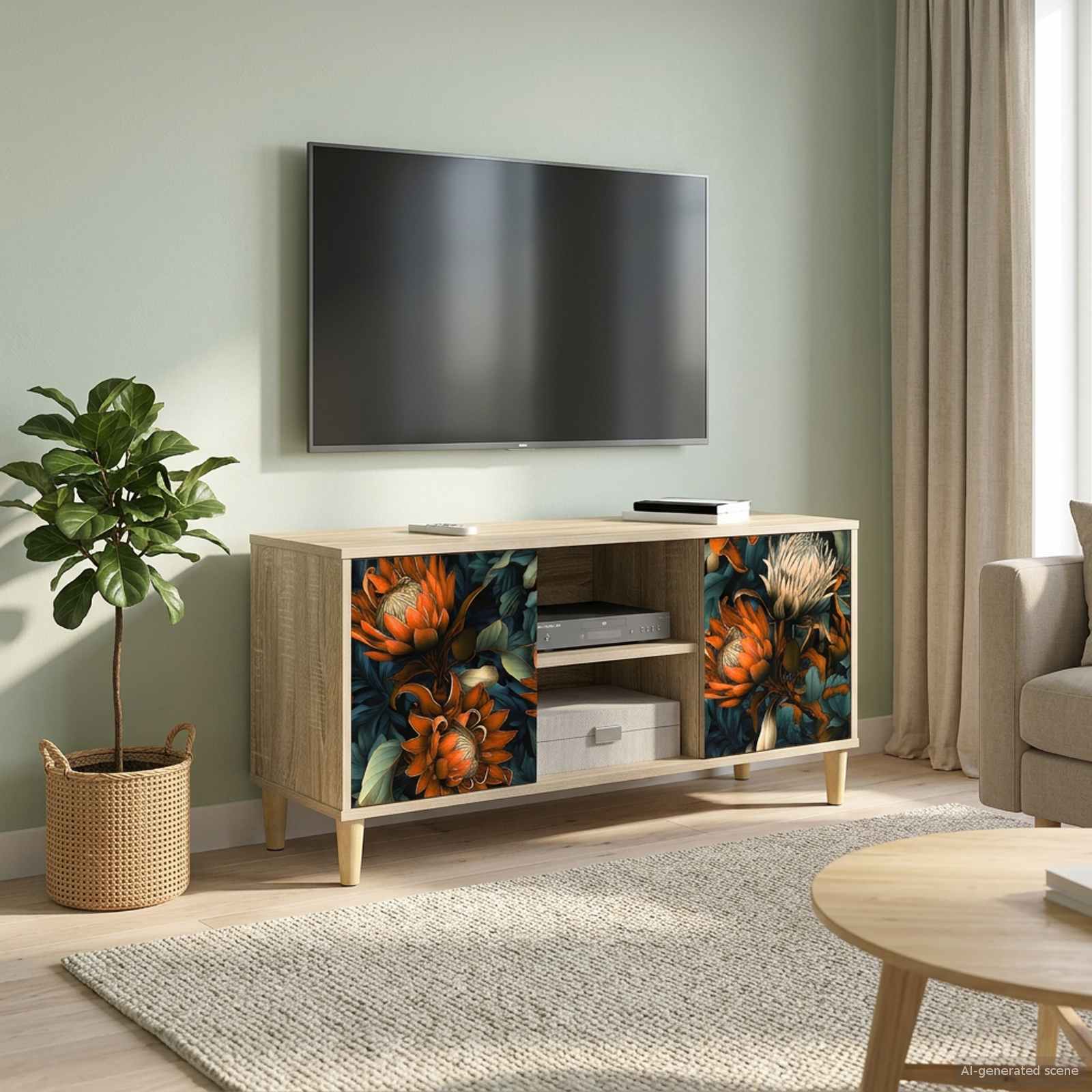 TV ormar LOCHEM 102 x 33 x 50 cm Sonoma Konstruirano drvo