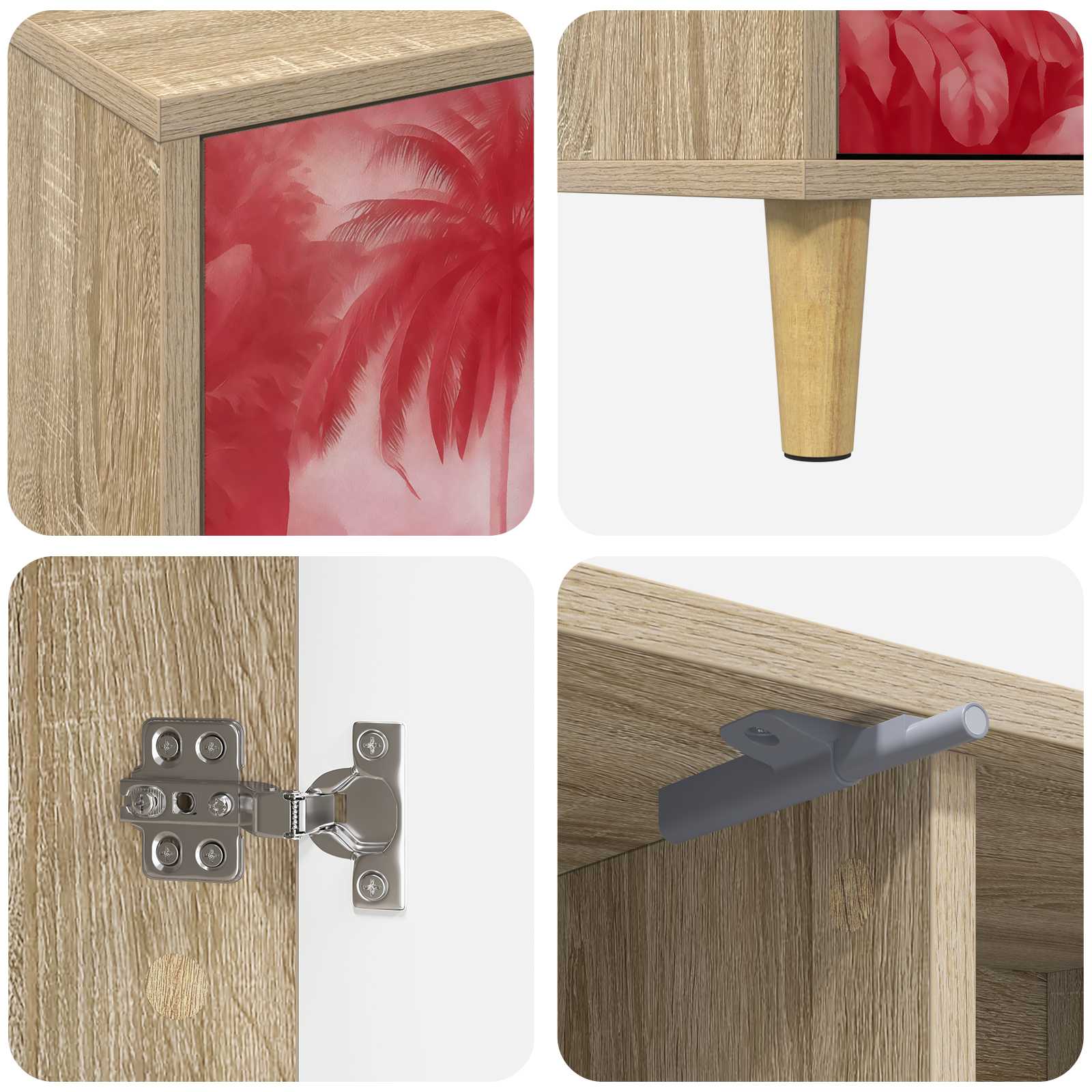 TV ormar AACHEN 102 x 33 x 50 cm Sonoma Konstruirano drvo