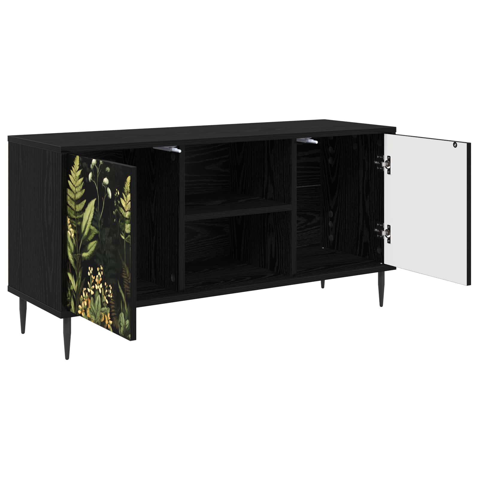 TV ormar RHENEN 102 x 33 x 51 cm Crni hrast Konstruirano drvo