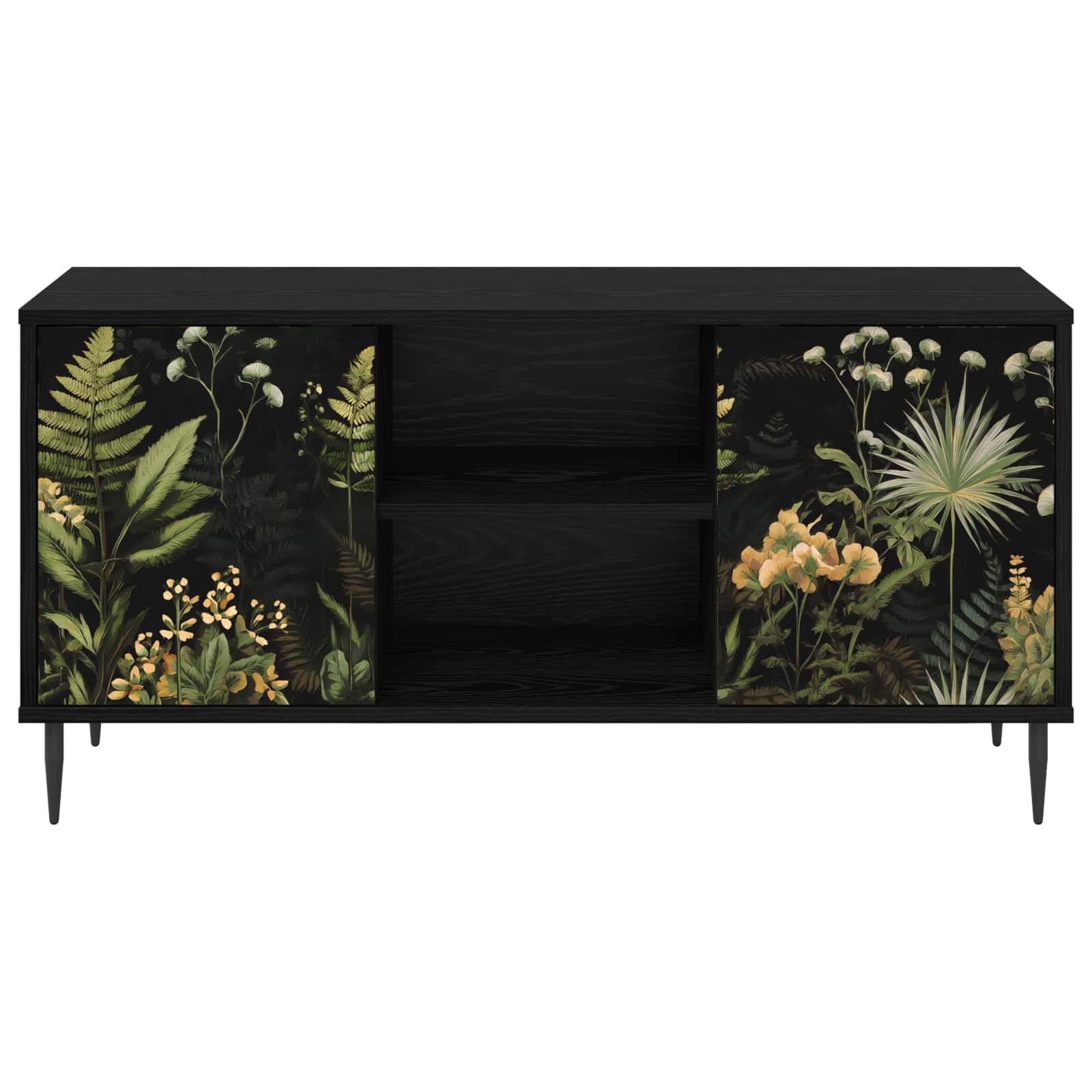 TV ormar RHENEN 102 x 33 x 51 cm Crni hrast Konstruirano drvo