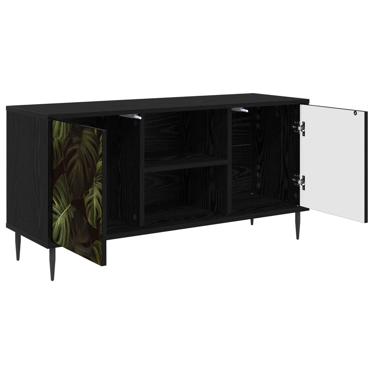 TV ormar ELBURG 102 x 33 x 51 cm Crni hrast Konstruirano drvo