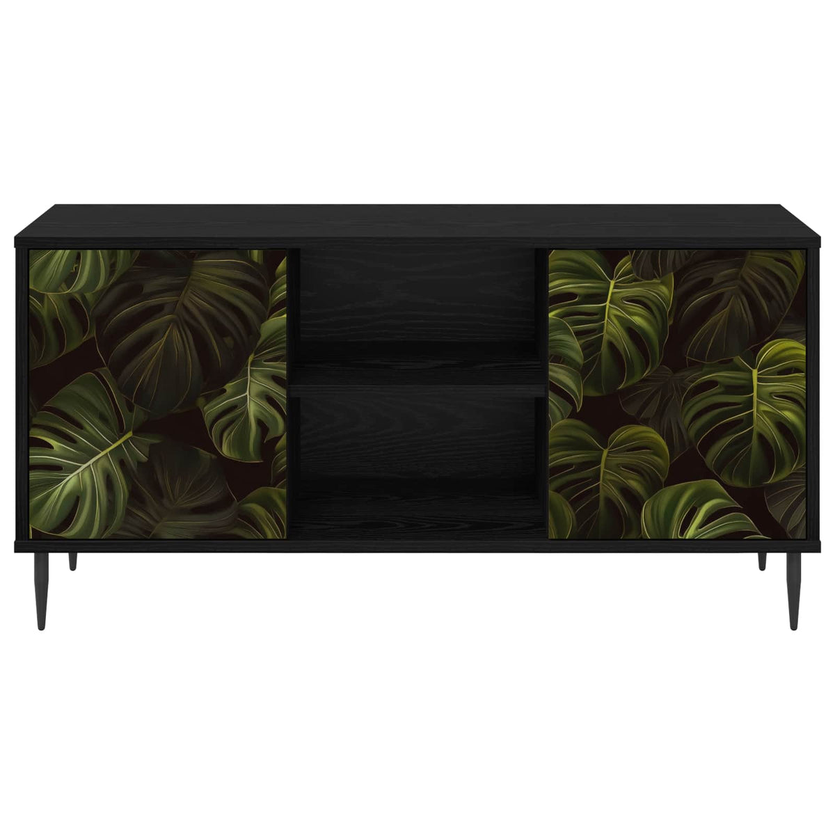 TV ormar ELBURG 102 x 33 x 51 cm Crni hrast Konstruirano drvo
