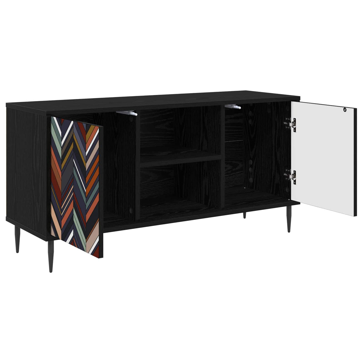 TV ormar OMMEN 102 x 33 x 51 cm Crni hrast Konstruirano drvo