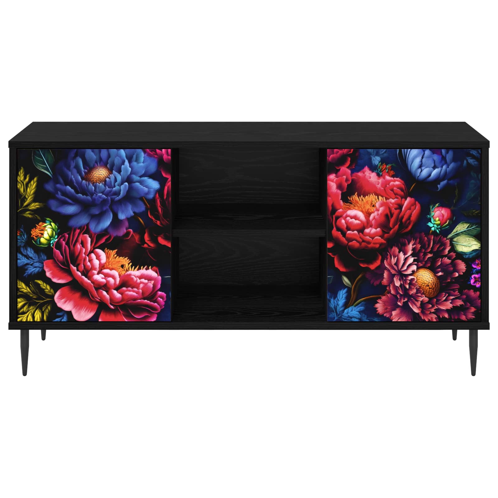TV ormar KIEL 102 x 33 x 51 cm Crni hrast Konstruirano drvo