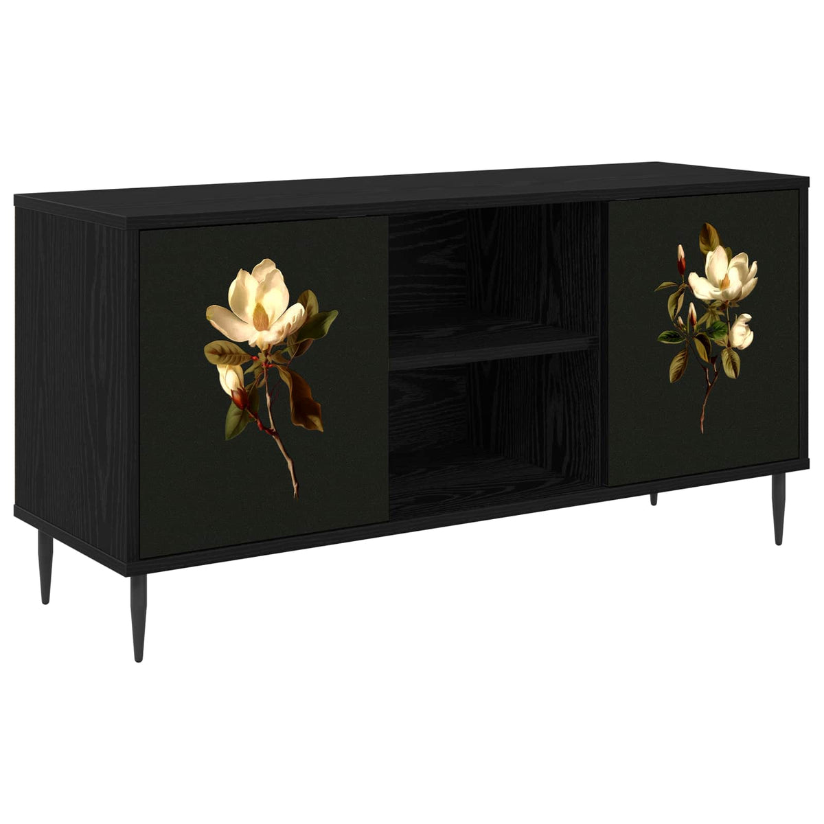 TV ormar BREMEN 102 x 33 x 51 cm Crni hrast Konstruirano drvo