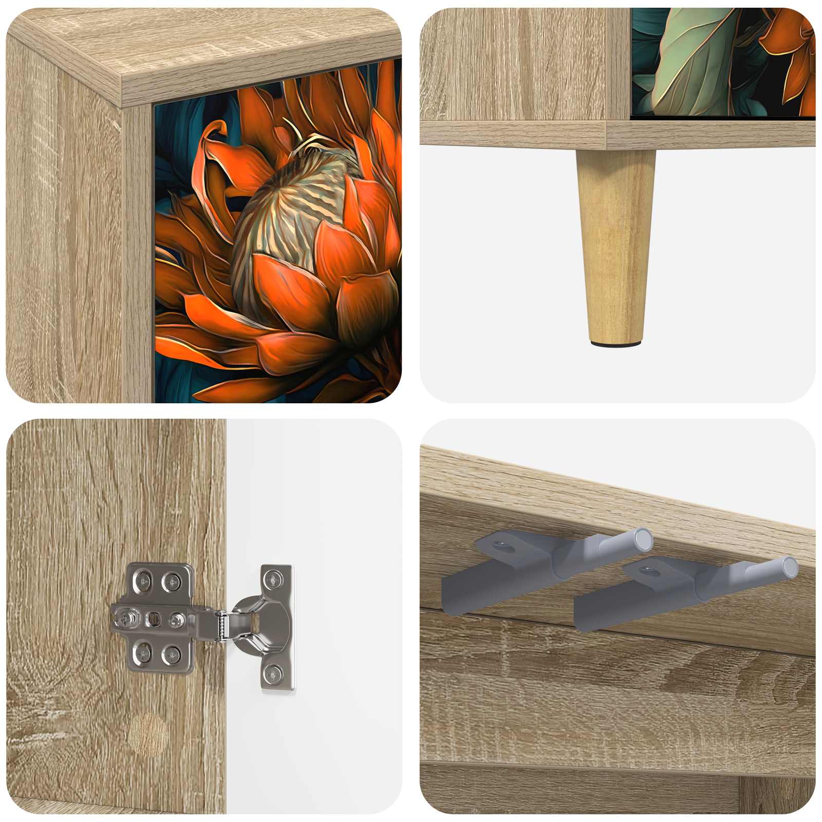TV ormar LOCHEM 102 x 33 x 50 cm Sonoma Konstruirano drvo