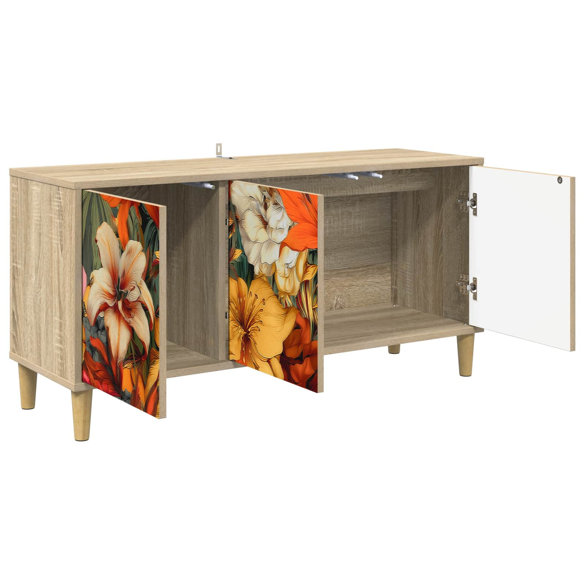 TV ormar GENNEP 102 x 33 x 50 cm Sonoma Konstruirano drvo