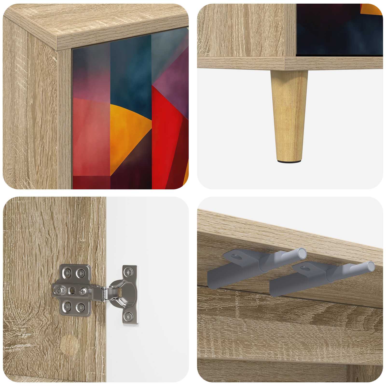 TV ormar HEESCH 102 x 33 x 50 cm Sonoma Konstruirano drvo