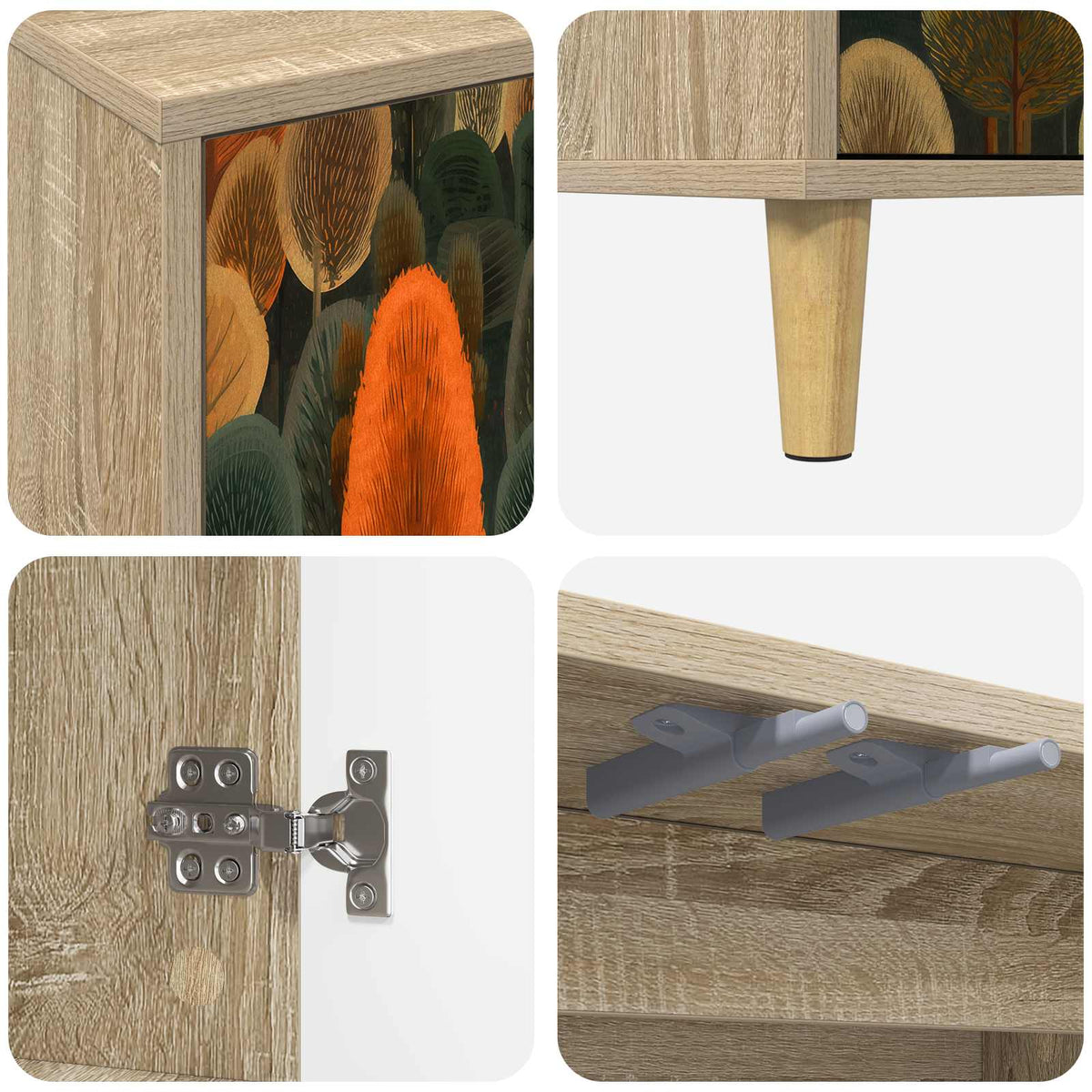 TV ormar ZAANDAM 102 x 33 x 50 cm Sonoma Konstruirano drvo