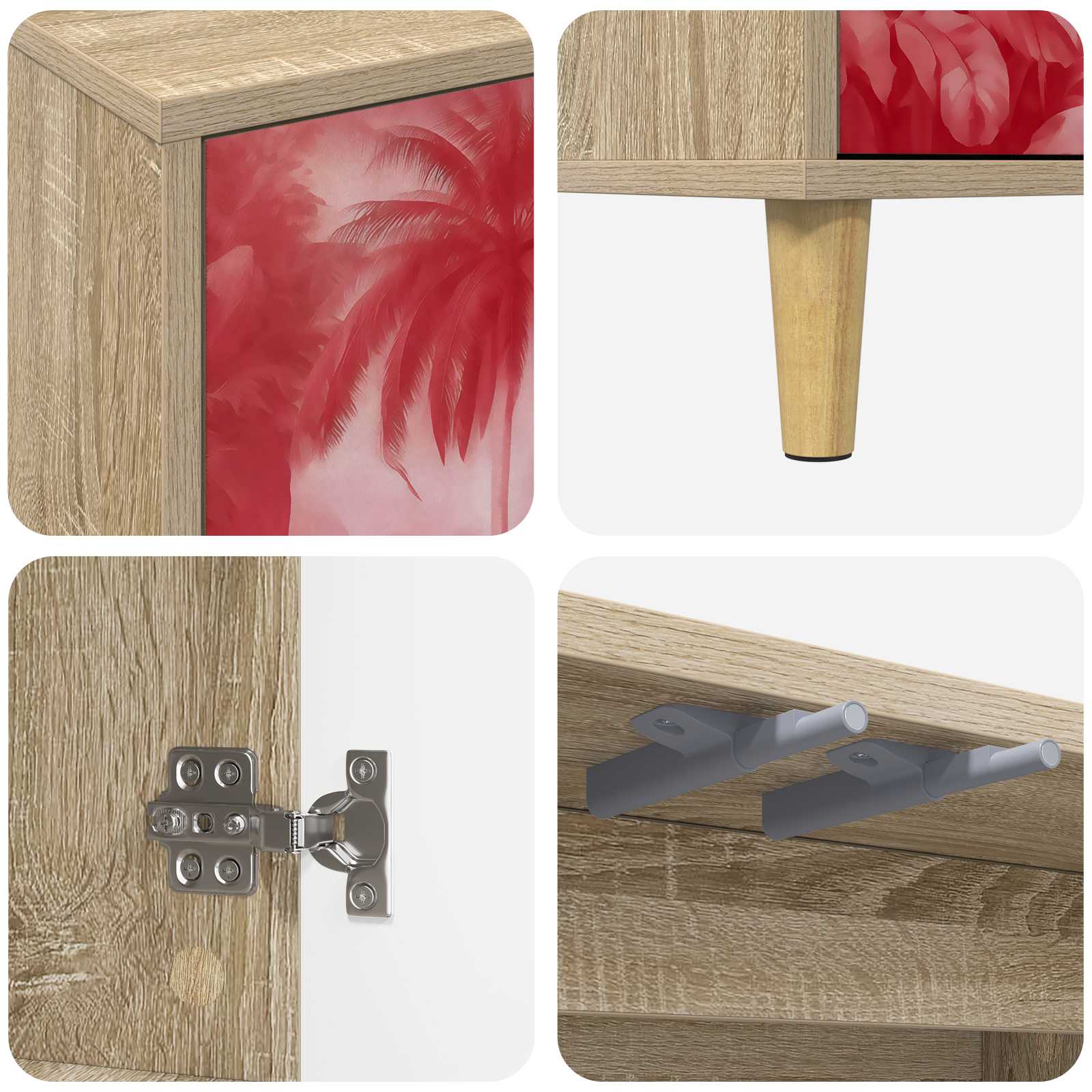 TV ormar AACHEN 102 x 33 x 50 cm Sonoma Konstruirano drvo