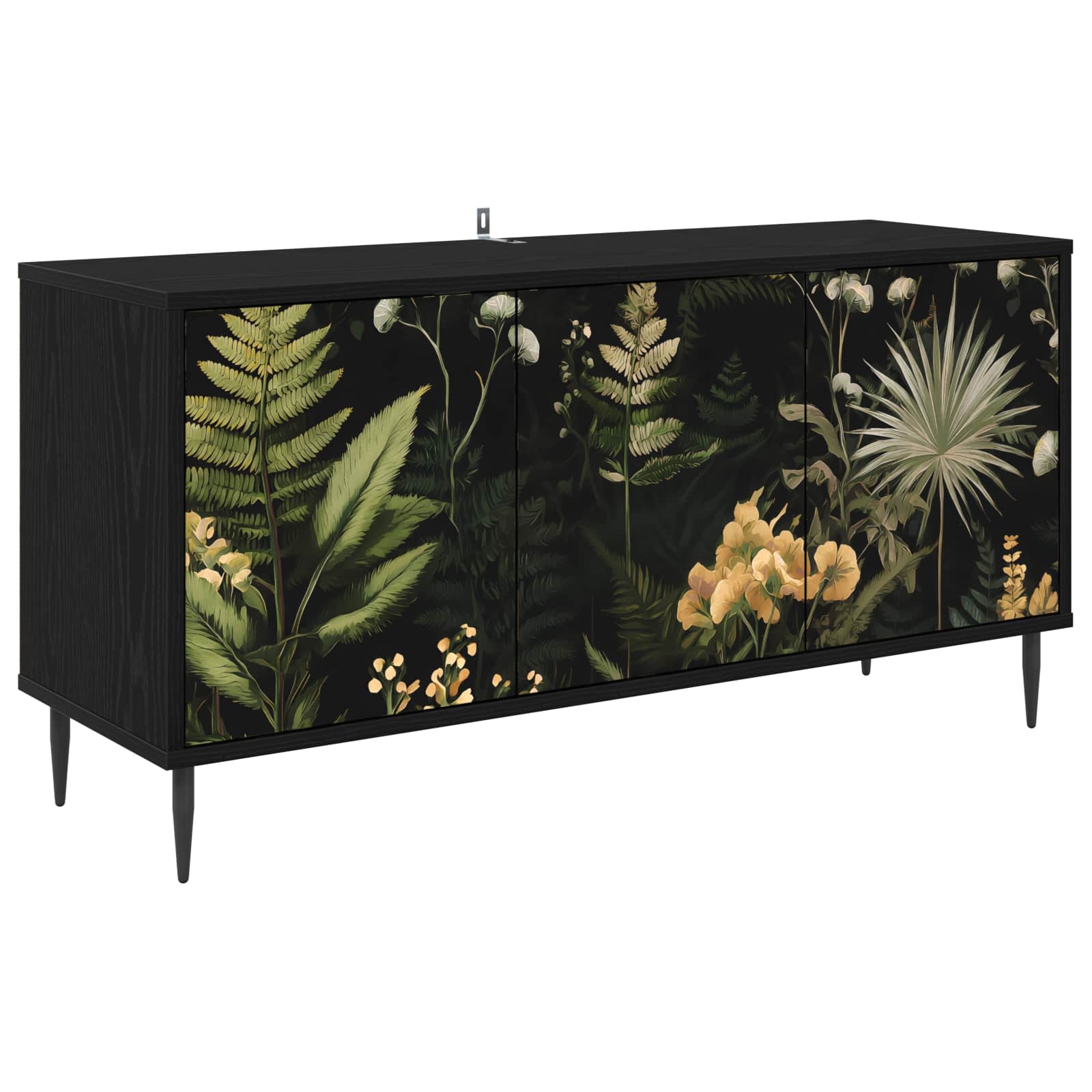 TV ormar RHENEN 102 x 33 x 51 cm Crni hrast Konstruirano drvo