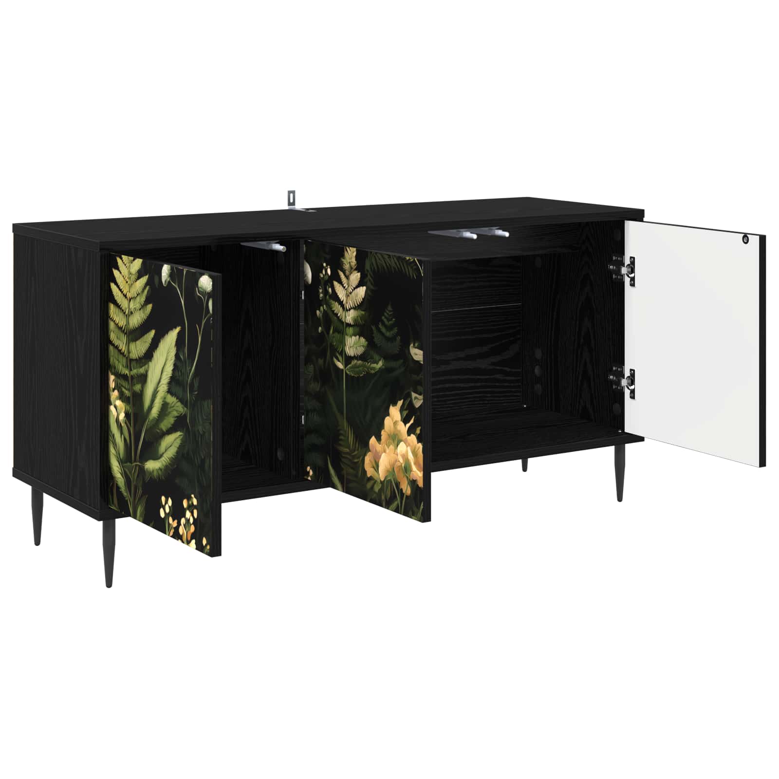 TV ormar RHENEN 102 x 33 x 51 cm Crni hrast Konstruirano drvo