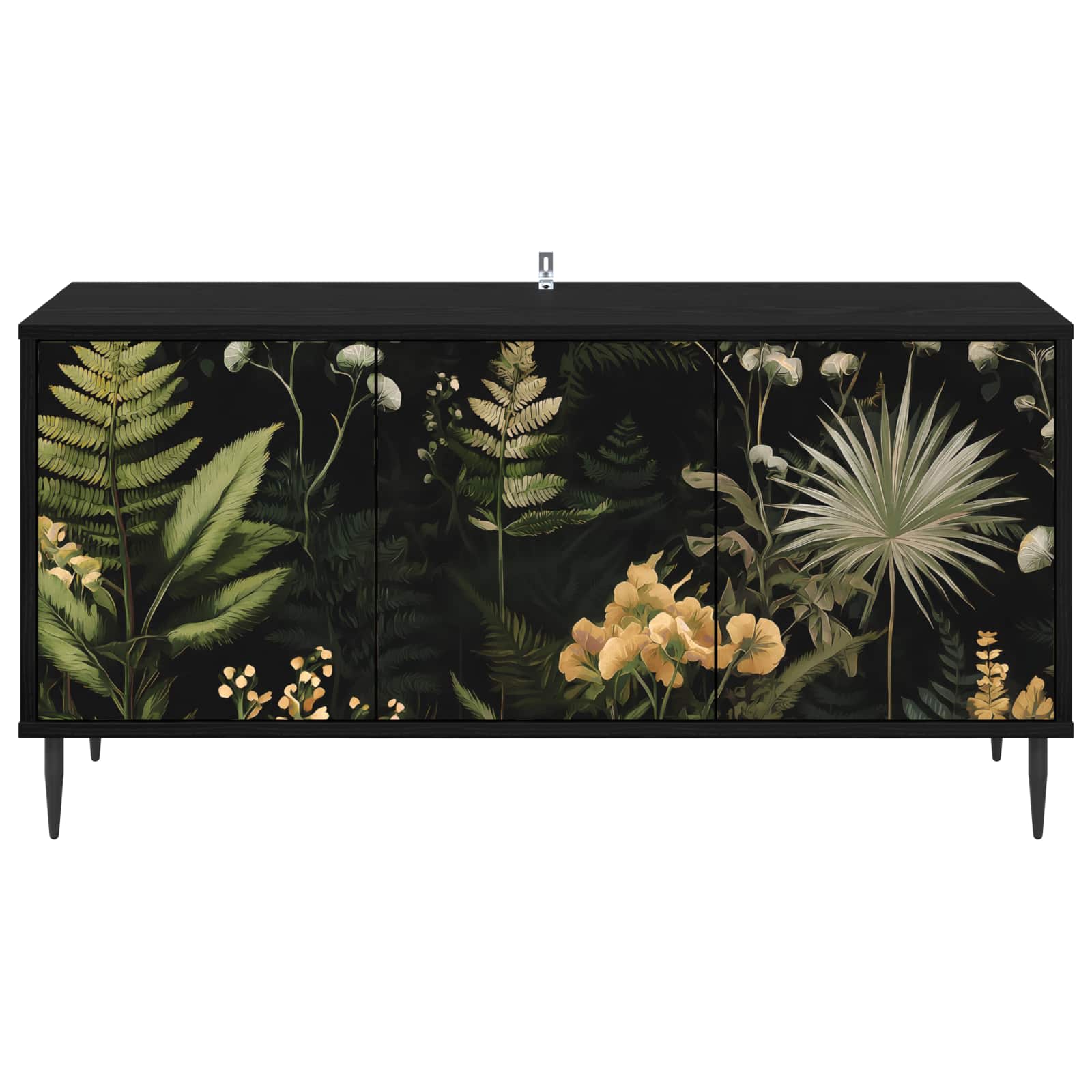 TV ormar RHENEN 102 x 33 x 51 cm Crni hrast Konstruirano drvo
