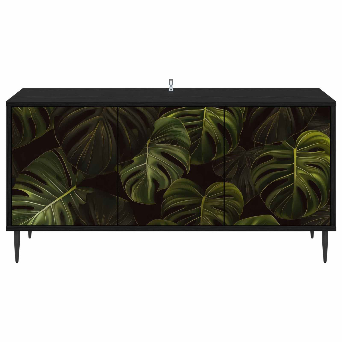 TV ormar ELBURG 102 x 33 x 51 cm Crni hrast Konstruirano drvo