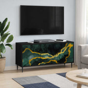 TV ormar WIJHE 102 x 33 x 51 cm Crni hrast Konstruirano drvo
