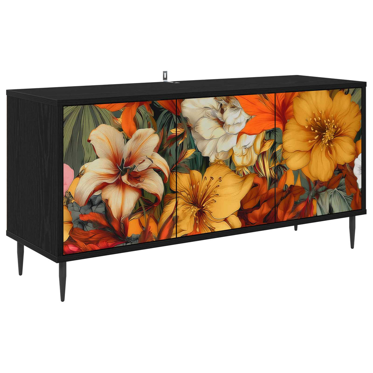 TV ormar GENNEP 102 x 33 x 51 cm Crni hrast Konstruirano drvo