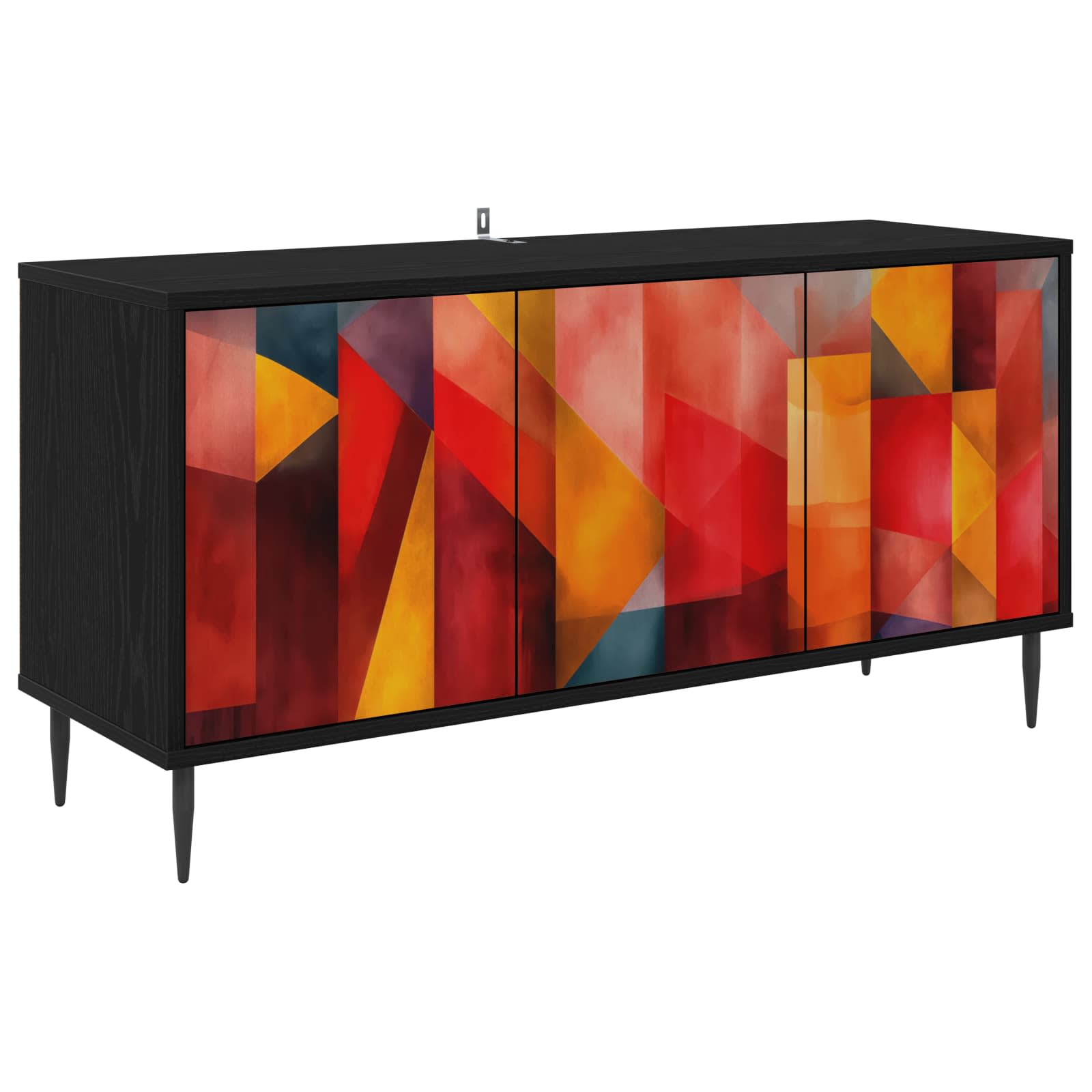 TV ormar HEESCH 102 x 33 x 51 cm Crni hrast Konstruirano drvo