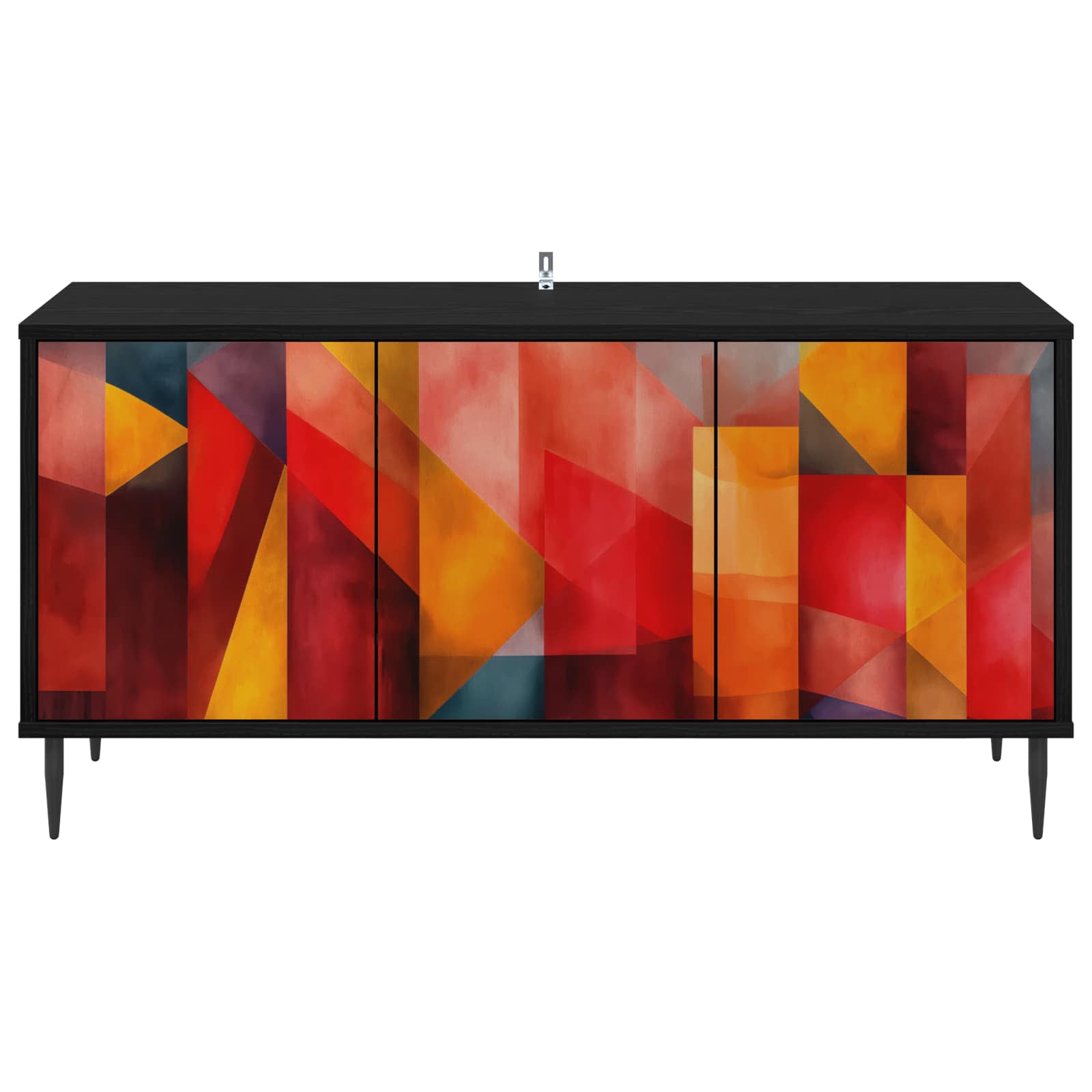 TV ormar HEESCH 102 x 33 x 51 cm Crni hrast Konstruirano drvo