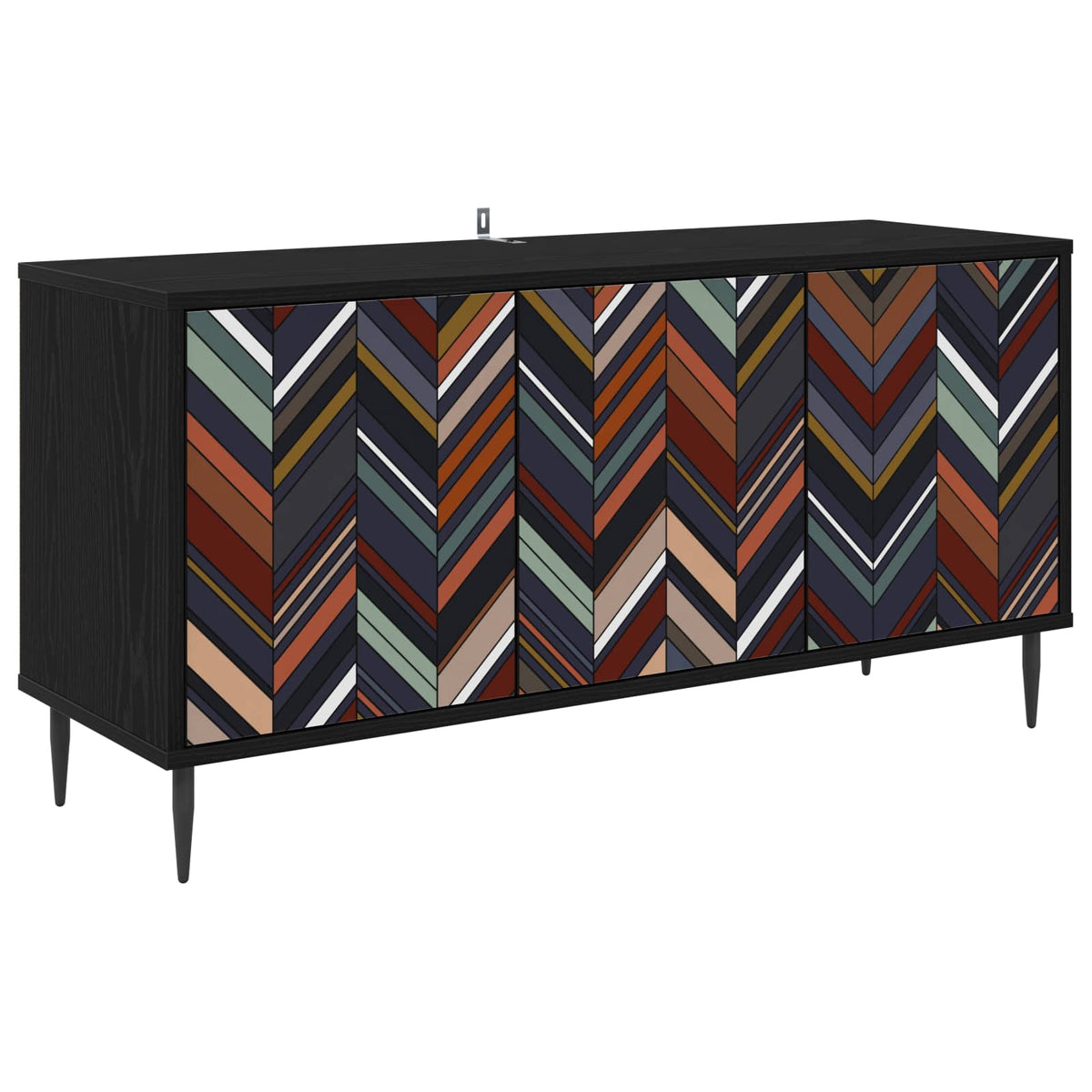 TV ormar OMMEN 102 x 33 x 51 cm Crni hrast Konstruirano drvo