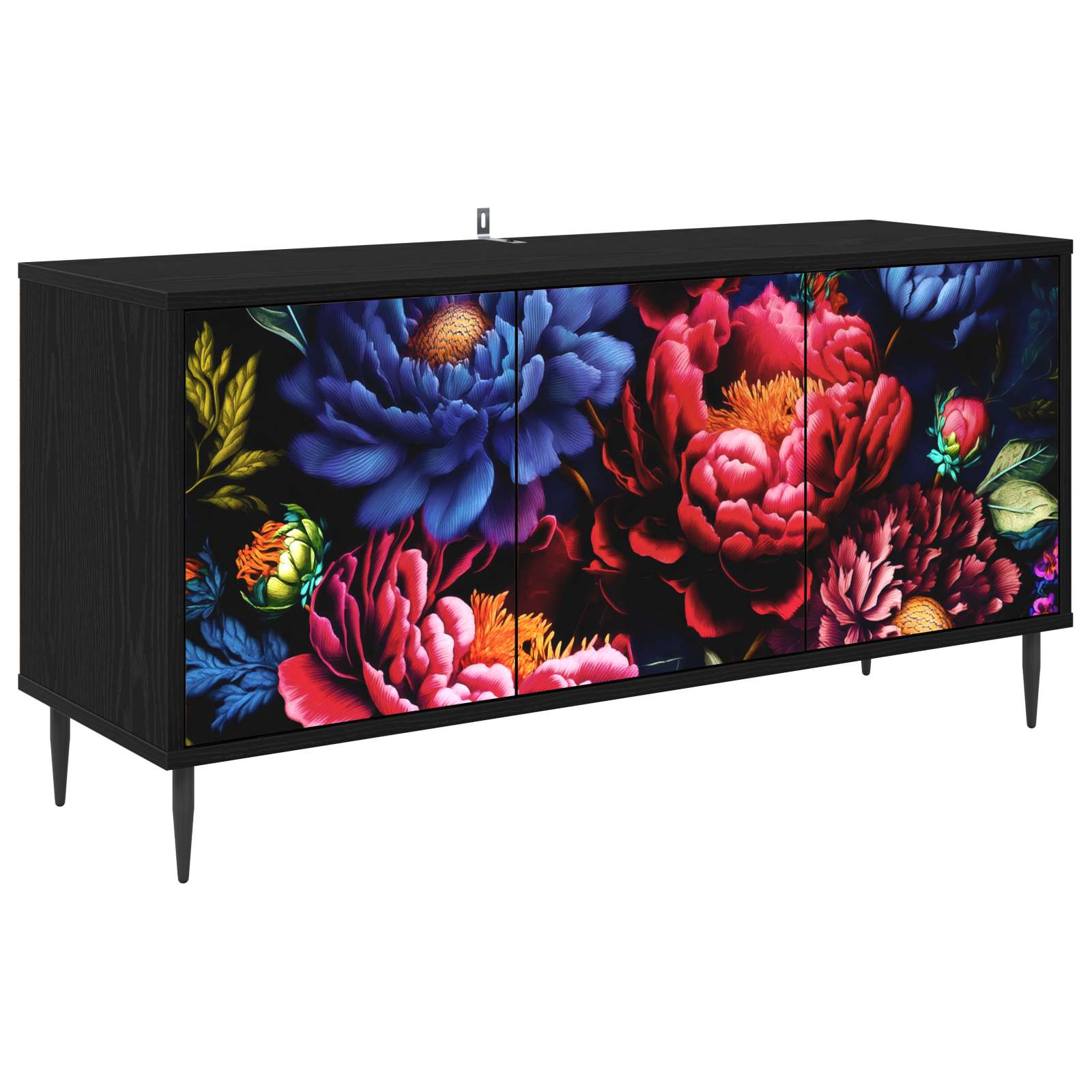 TV ormar KIEL 102 x 33 x 51 cm Crni hrast Konstruirano drvo