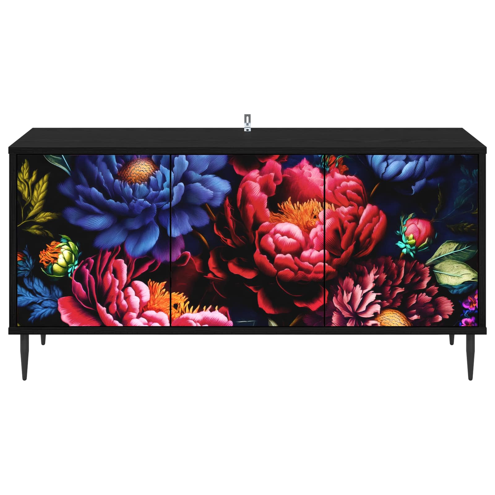 TV ormar KIEL 102 x 33 x 51 cm Crni hrast Konstruirano drvo