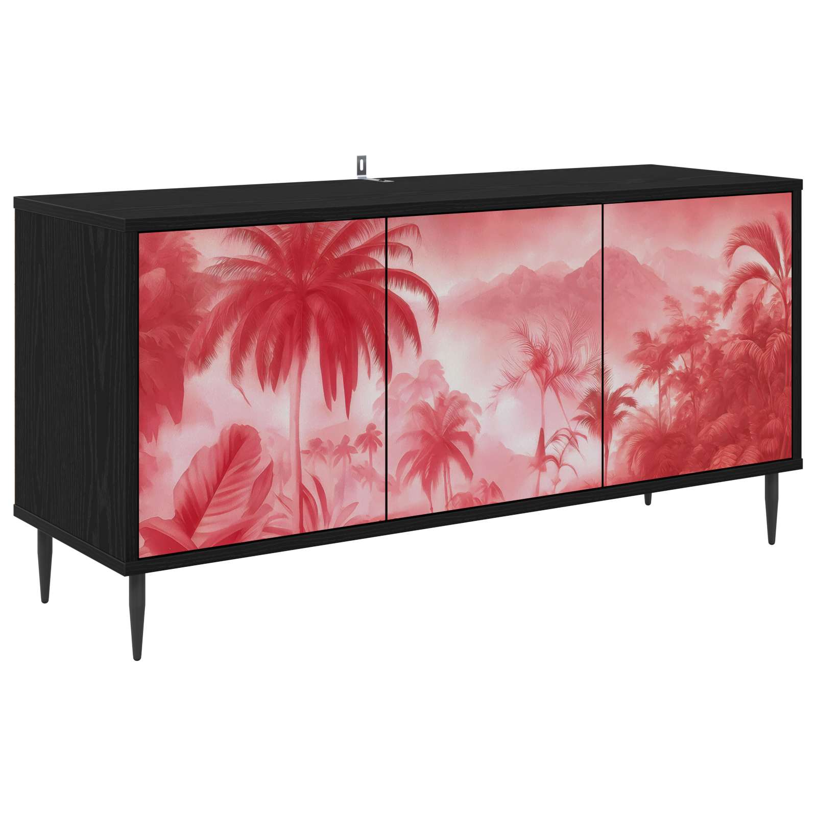 TV ormar AACHEN 102 x 33 x 51 cm Crni hrast Konstruirano drvo