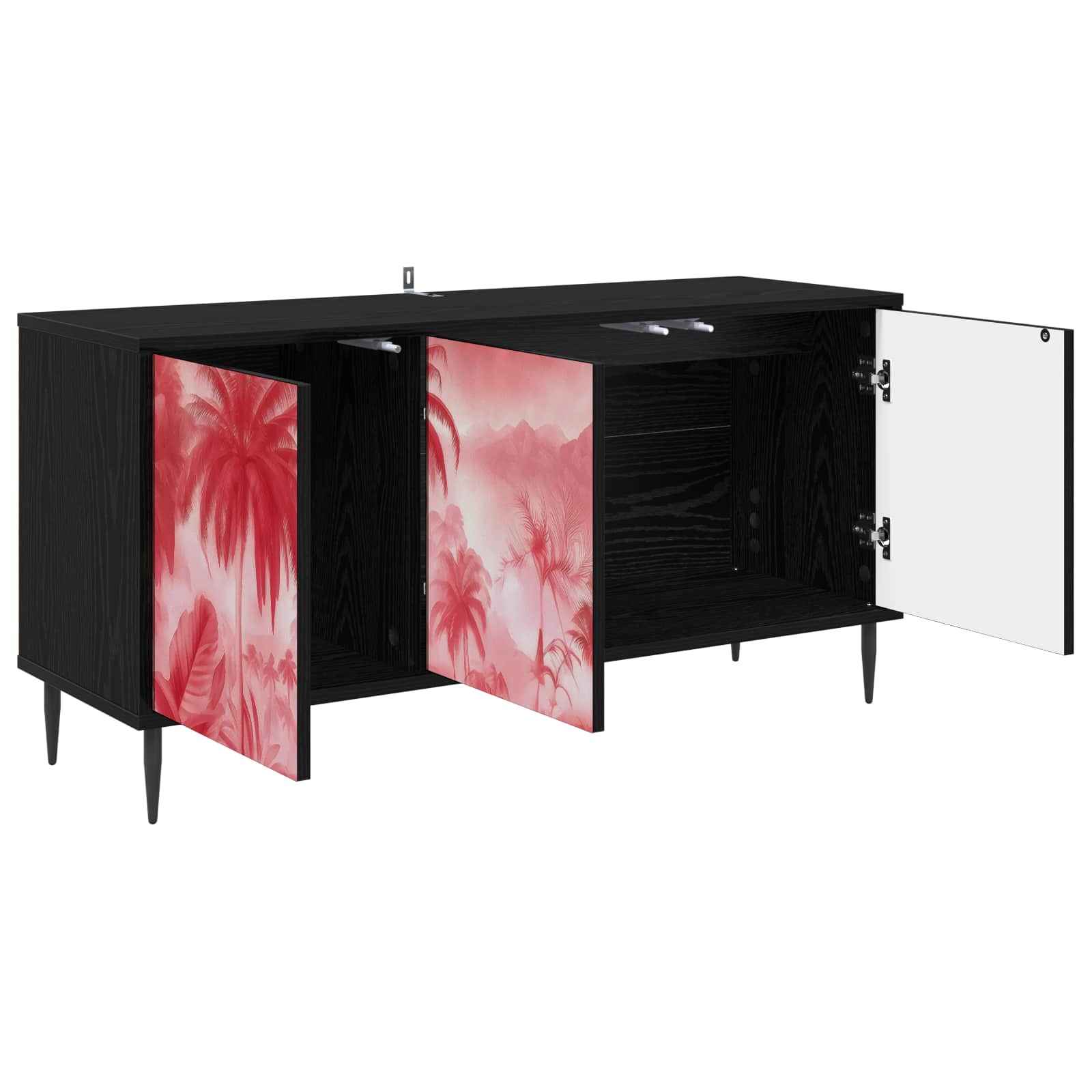 TV ormar AACHEN 102 x 33 x 51 cm Crni hrast Konstruirano drvo