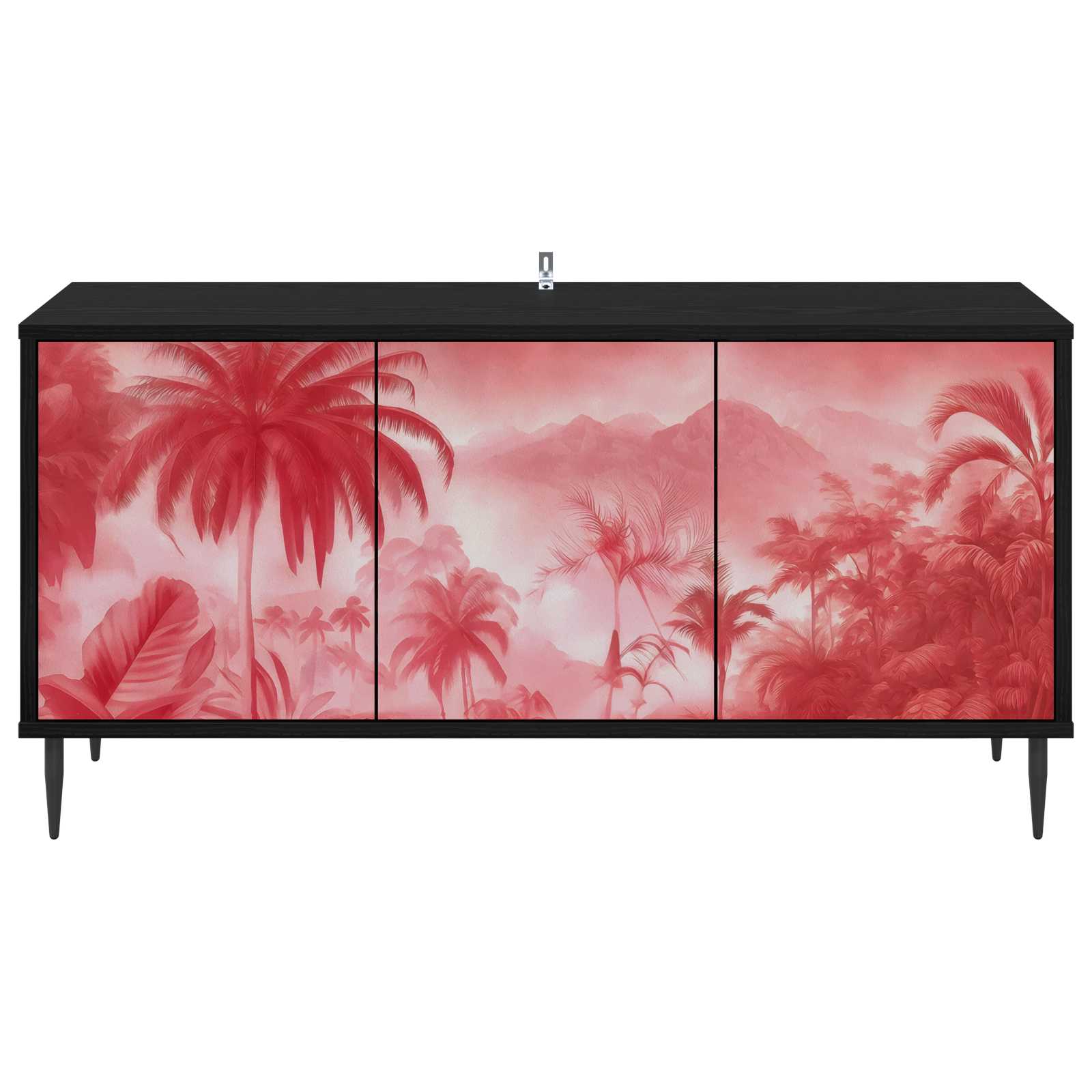 TV ormar AACHEN 102 x 33 x 51 cm Crni hrast Konstruirano drvo