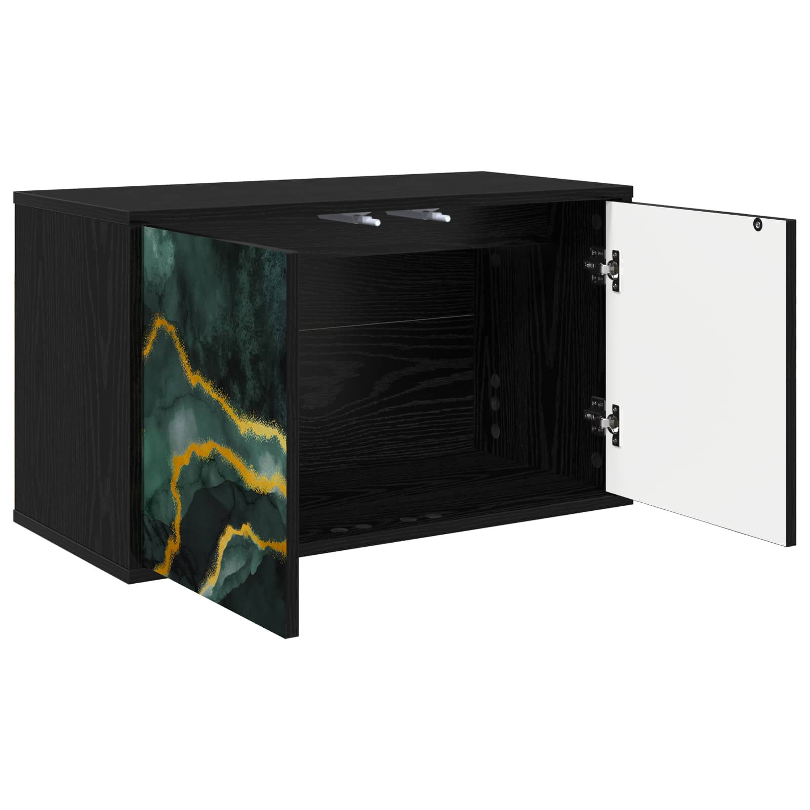 TV ormar za montažu na zid WIJHE 69 x 33 x 40 cm Crni hrast