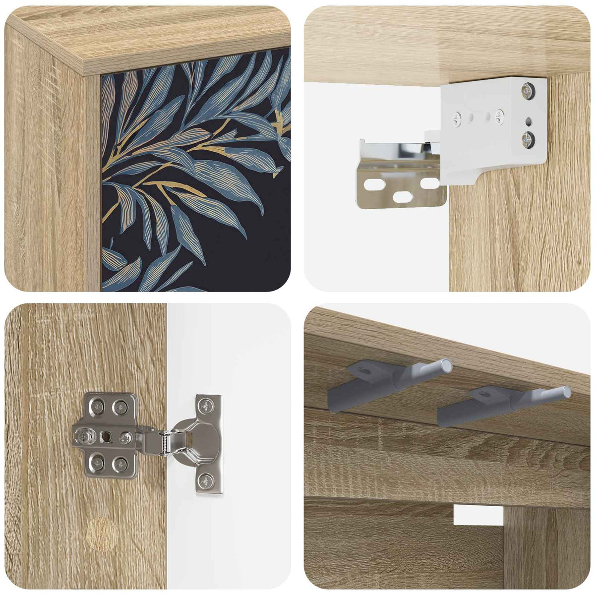 TV ormar za montažu na zid DOKKUM 69 x 33 x 40 cm Hrast sonoma