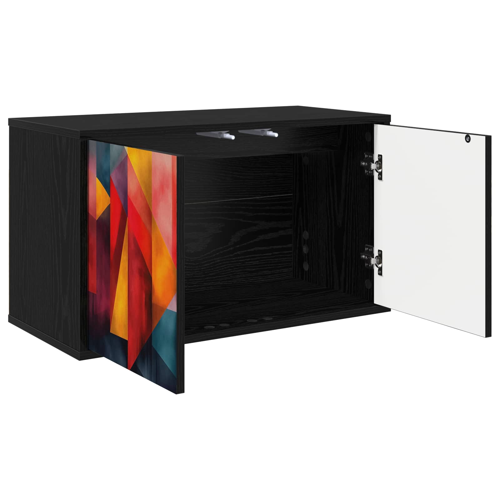 TV ormar za montažu na zid HEESCH 69 x 33 x 40 cm Crni hrast