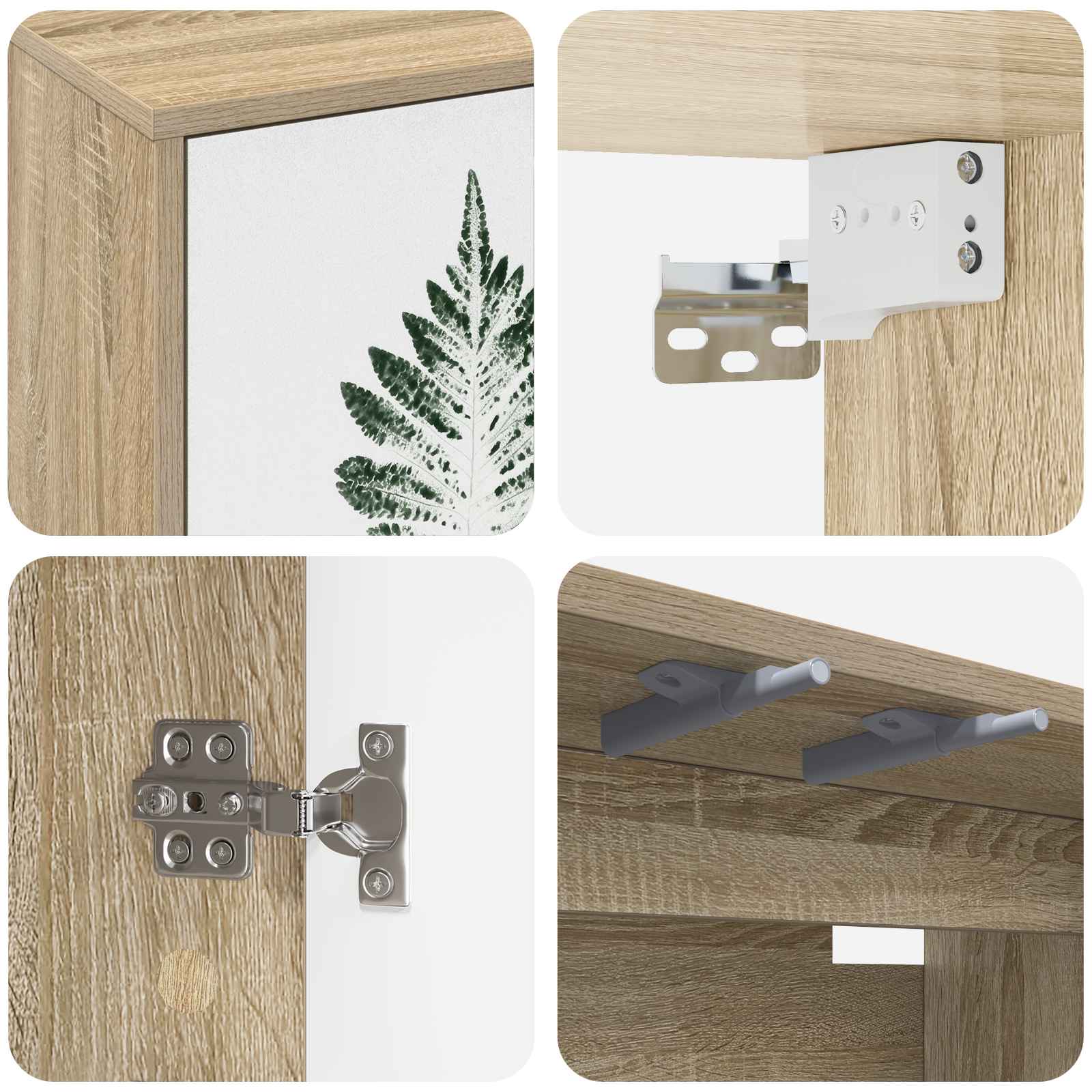 TV ormar za montažu na zid HANAU 69 x 33 x 40 cm Hrast sonoma