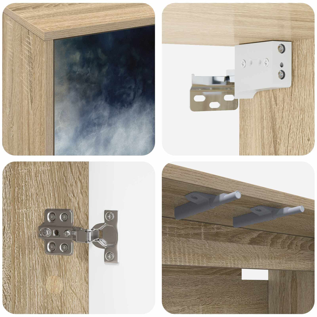 TV ormar za montažu na zid RAALTE 102 x 33 x 40 cm Hrast sonoma