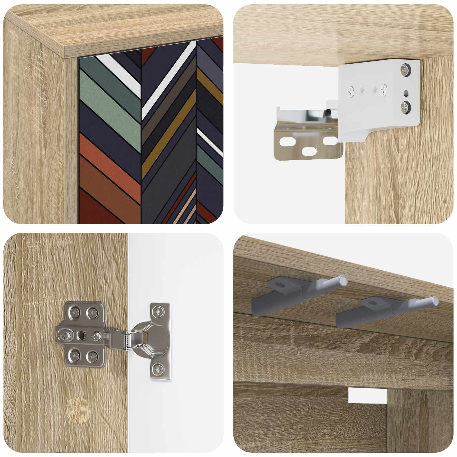 TV ormar za montažu na zid OMMEN 102 x 33 x 40 cm Hrast sonoma