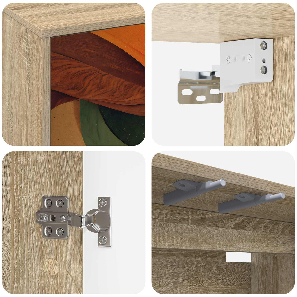 TV ormar za montažu na zid BONN 102 x 33 x 40 cm Hrast sonoma