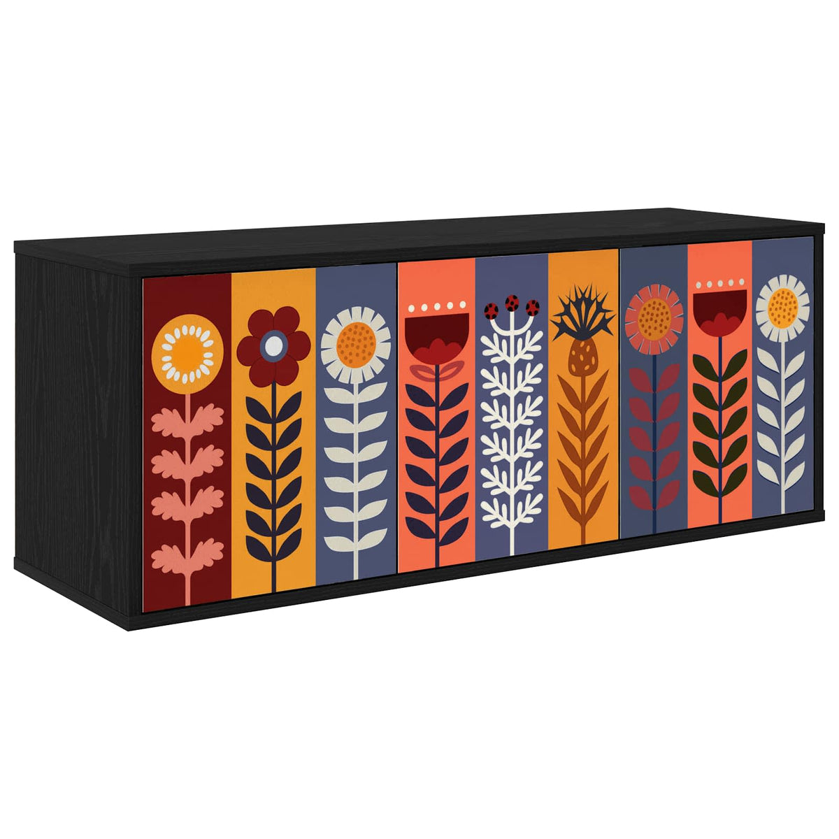 TV ormar za montažu na zid ESSEN 102 x 33 x 40 cm Crni hrast
