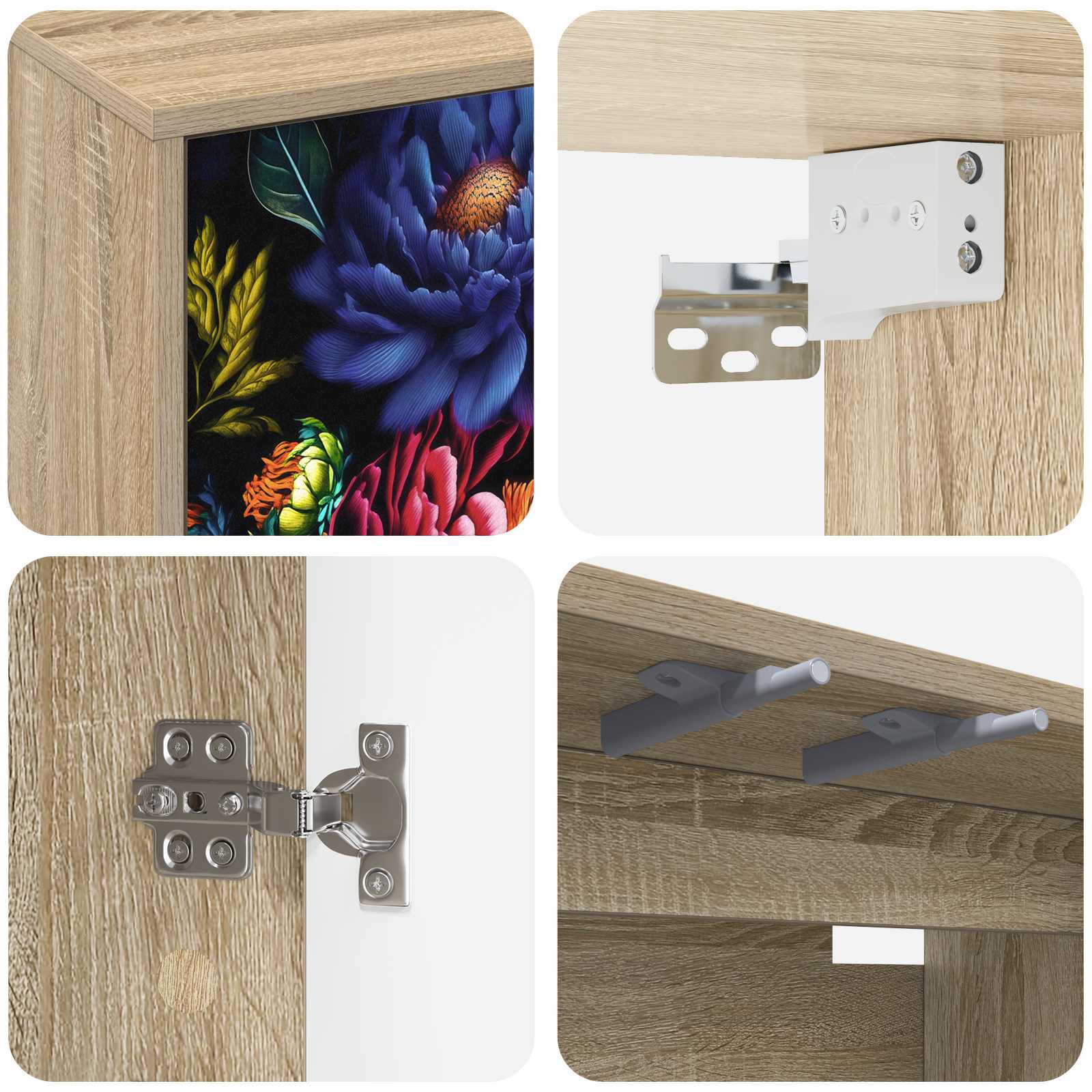 TV ormar za montažu na zid KIEL 102 x 33 x 40 cm Hrast sonoma